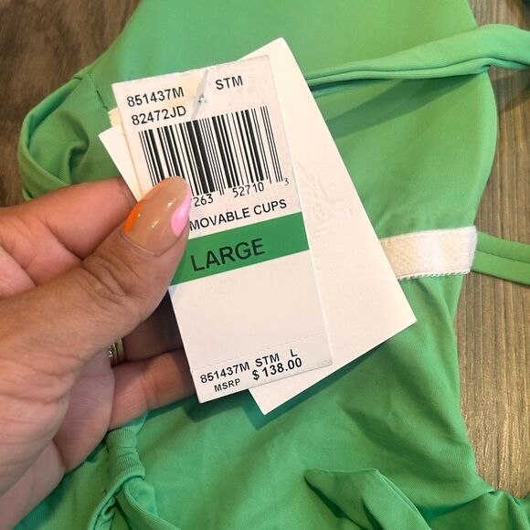 NWT one piece green swim suit - Picture 5 of 7